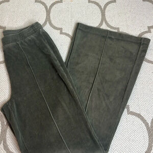 Aerie Groove-On Rib Velour Flare Pant, medium long
